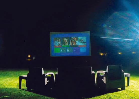 Outdoor cinema at Lakowe Lakes