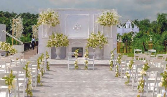 Special event setting at Lakowe Lakes
